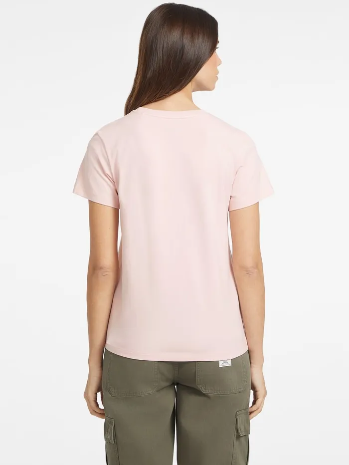GUESS Tops Classic Script Logo Tee Pink 8211 Women