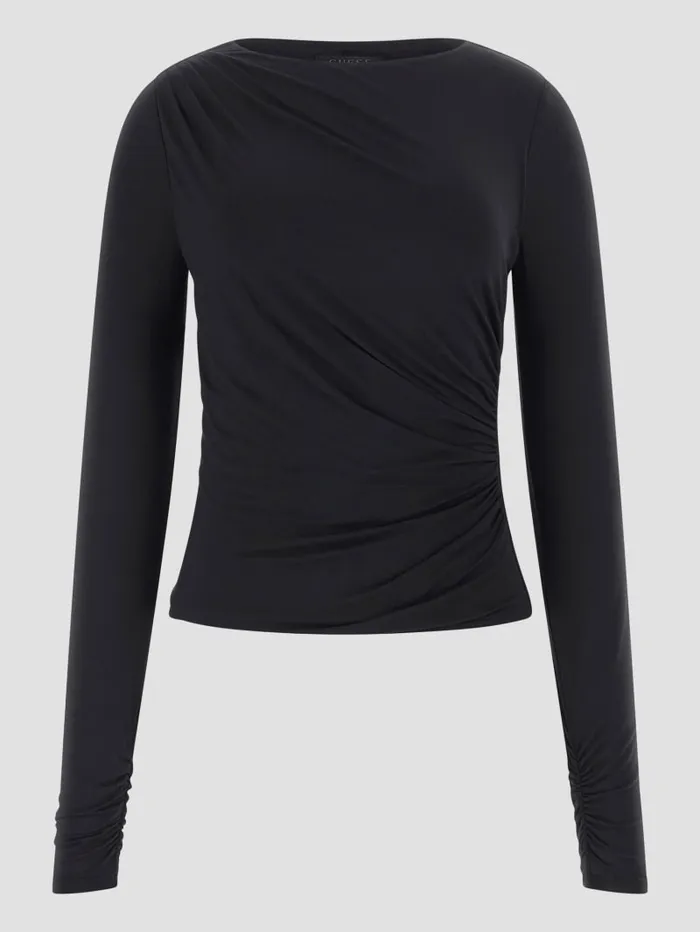 GUESS Tops Eco Noelle Shirred Top Black 8211 Women