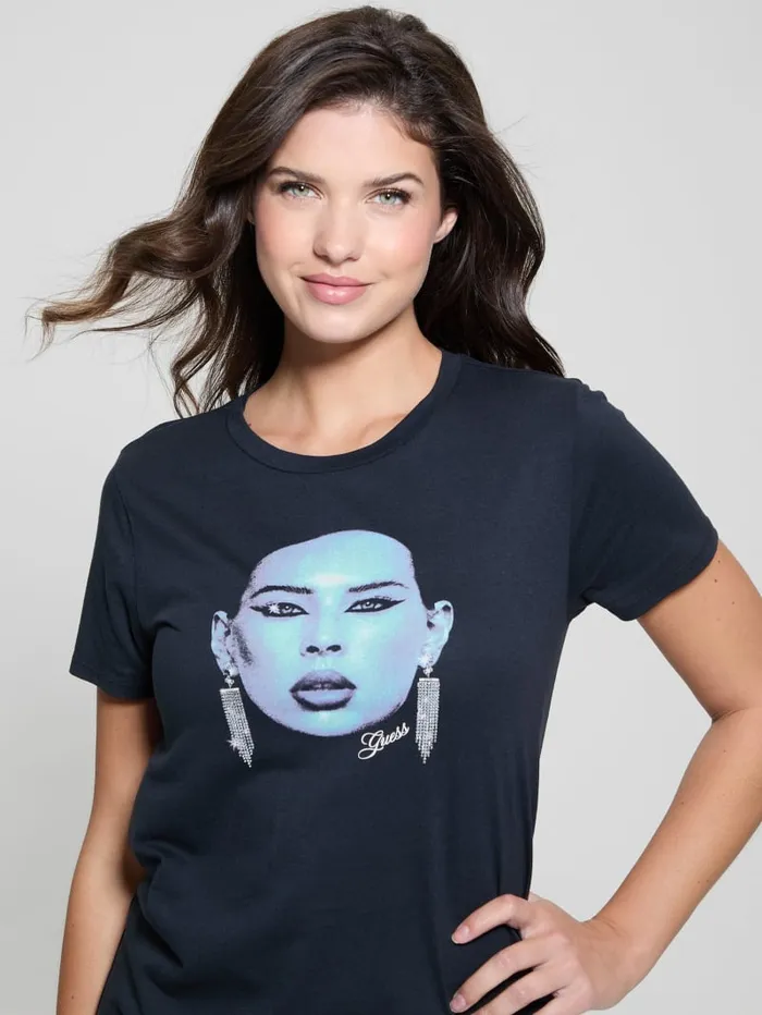 GUESS Tops Eco Sometimes Easy Tee Blue 8211 Women