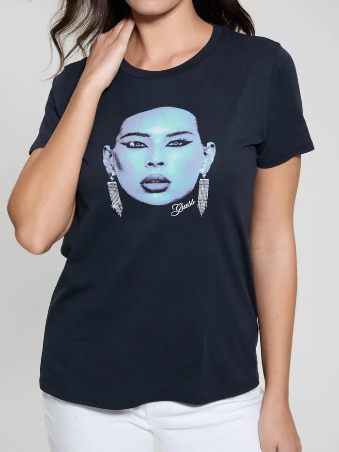 GUESS Tops Eco Sometimes Easy Tee Blue 8211 Women