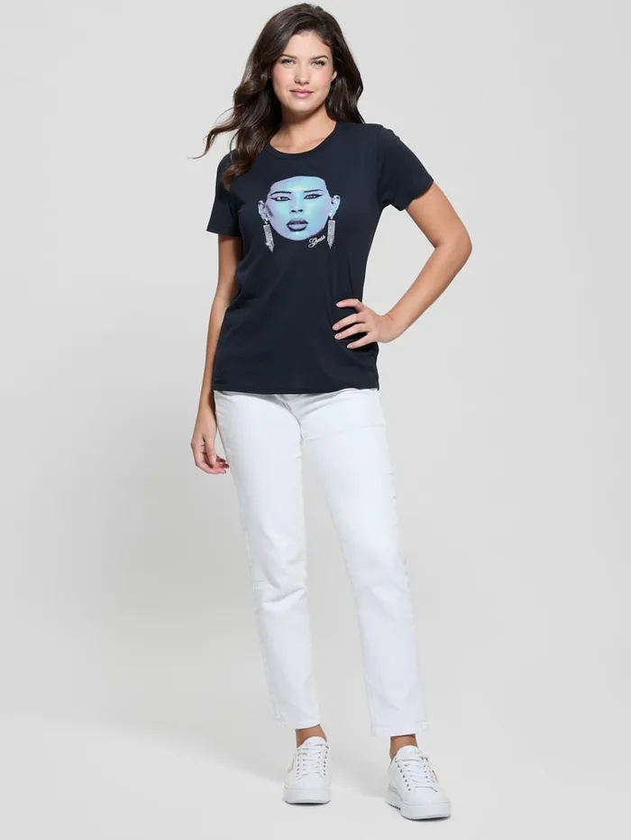 GUESS Tops Eco Sometimes Easy Tee Blue 8211 Women