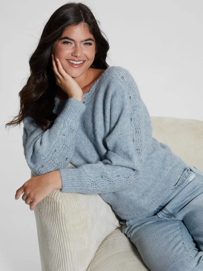 GUESS Tops Malorie Dolman Sweater Blue 8211 Women