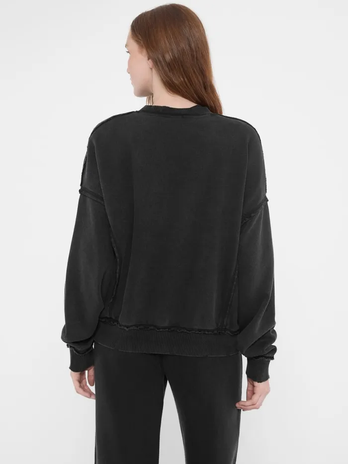 GUESS Tops Originals Distressed Pullover Black 8211 Women