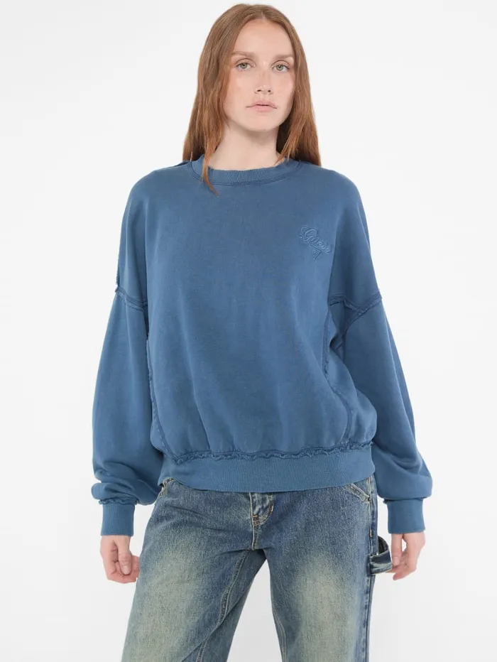 GUESS Tops Originals Distressed Pullover Black 8211 Women