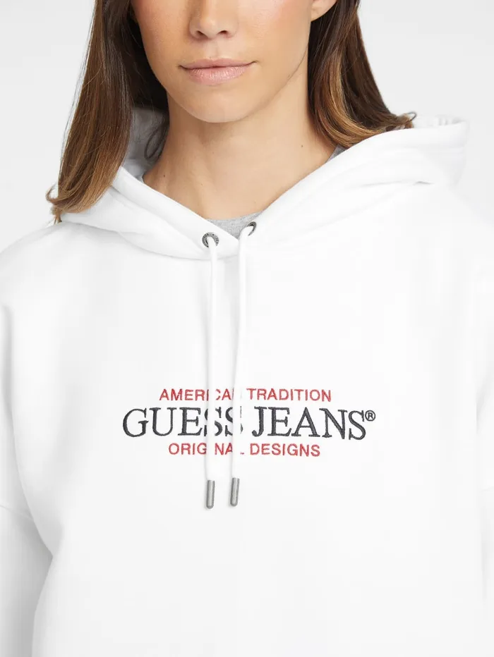 GUESS Tops Oversized American Tradition Hoodie Gray 8211 Women