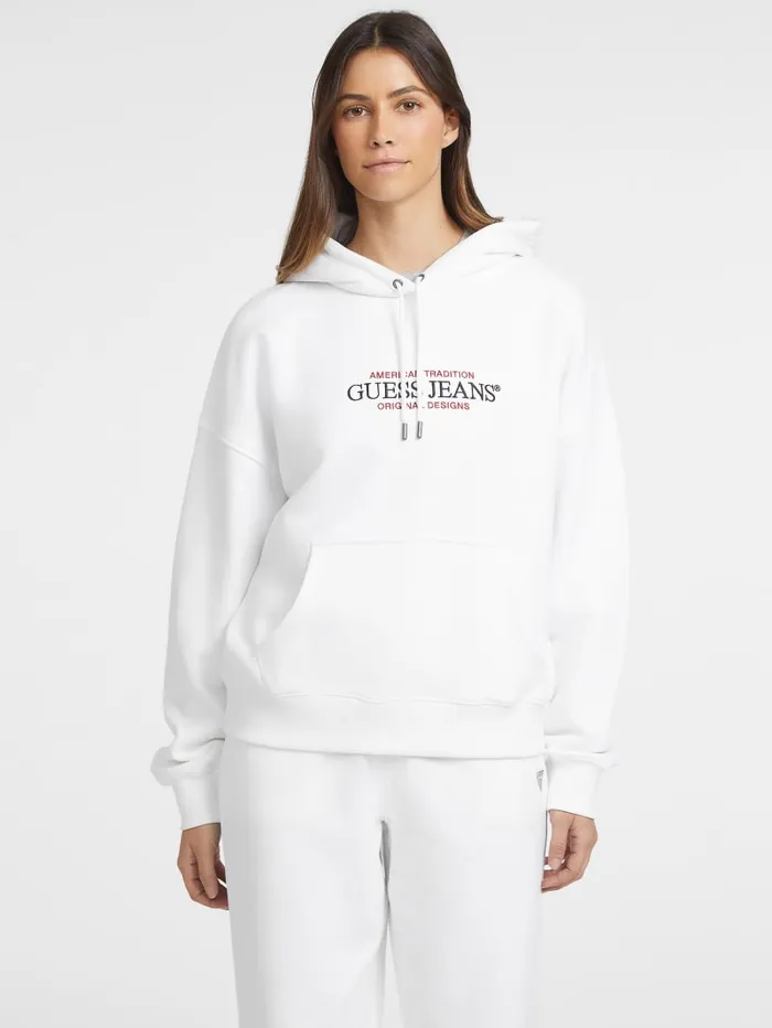 GUESS Tops Oversized American Tradition Hoodie Gray 8211 Women