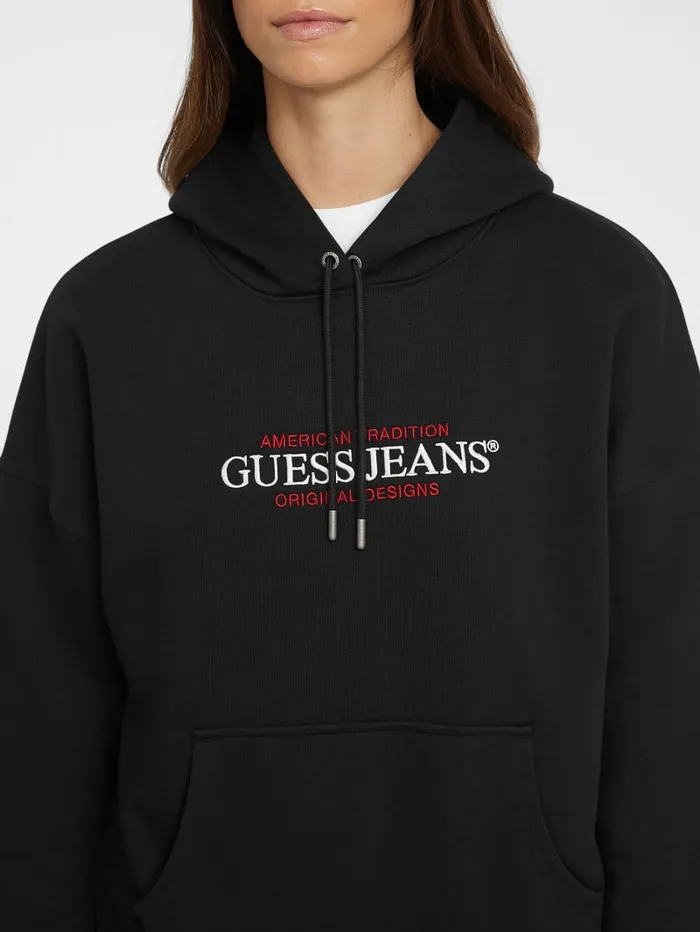 GUESS Tops Oversized American Tradition Hoodie Gray 8211 Women