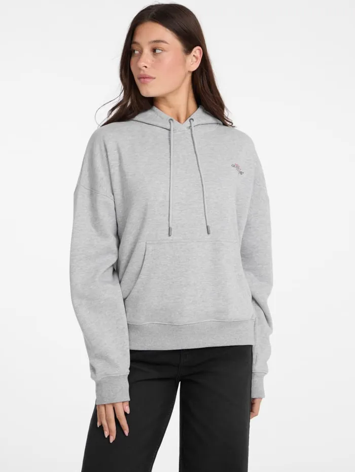 GUESS Tops Oversized American Tradition Hoodie Gray 8211 Women