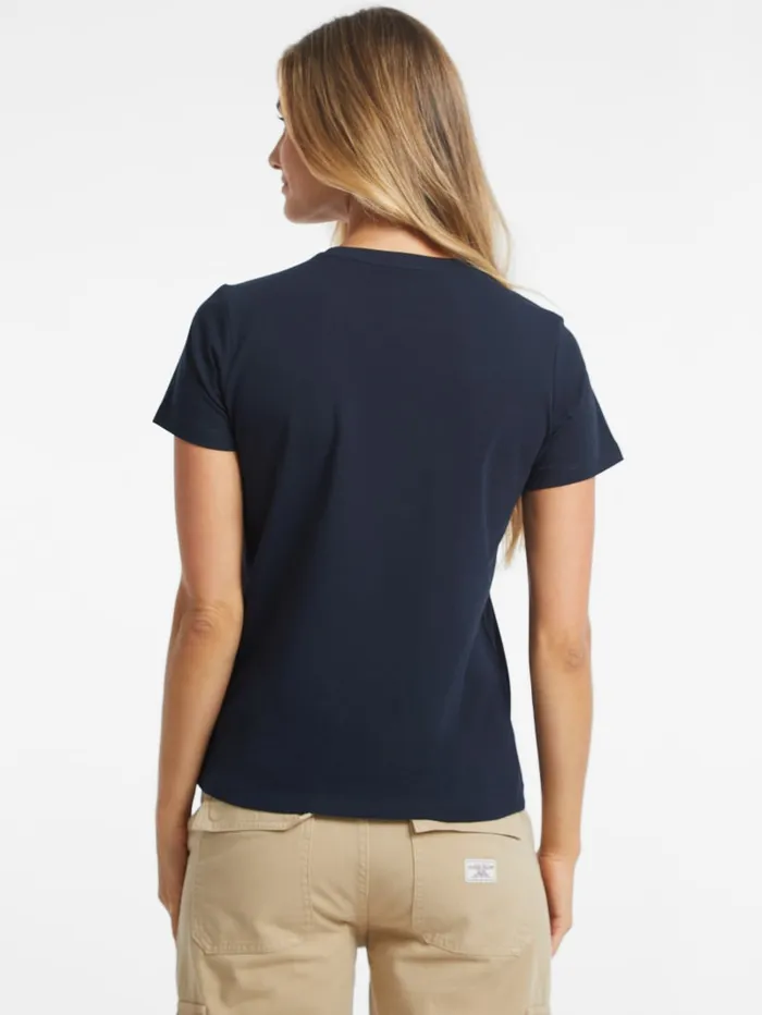GUESS Tops Regular TwoTone Logo Tee Black 8211 Women