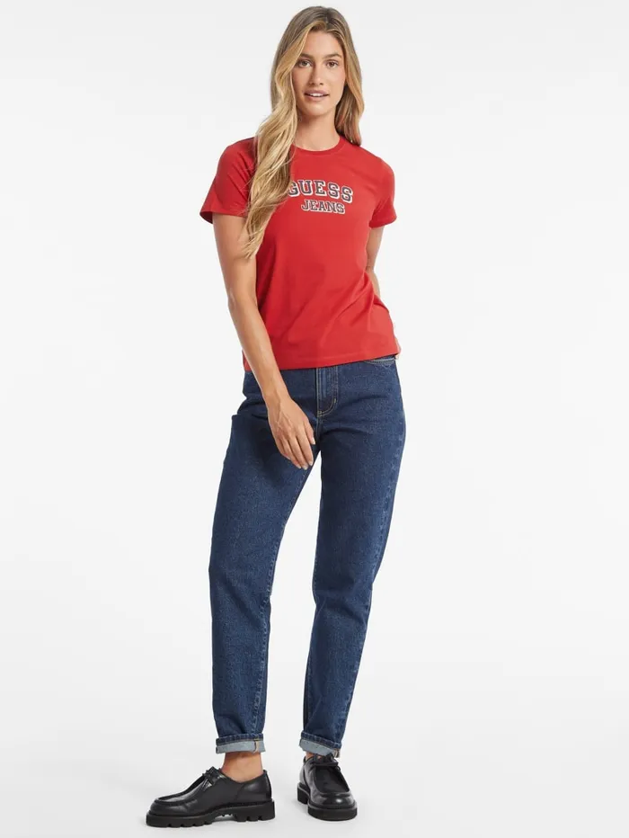 GUESS Tops Regular TwoTone Logo Tee Black 8211 Women
