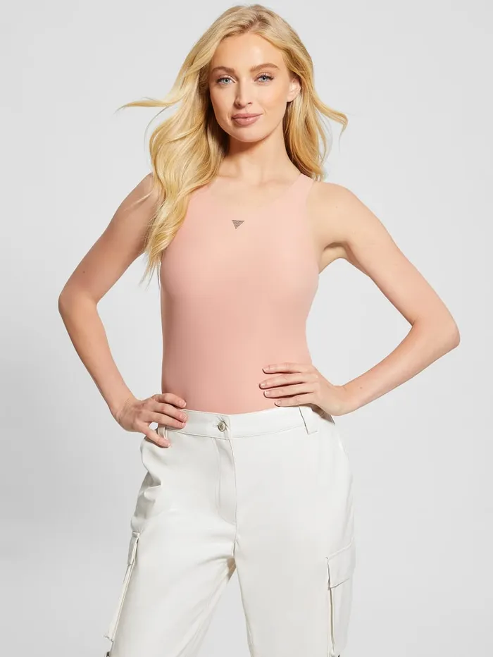 GUESS Tops Seamless Bodysuit Beige 8211 Women