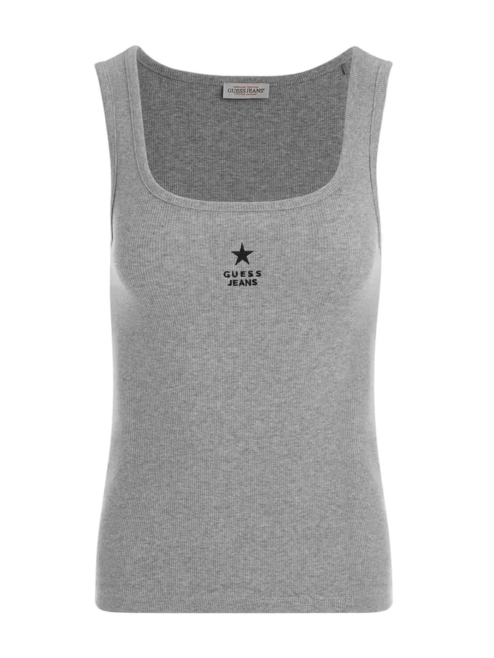 GUESS Tops Slim Embroidered Star Tank Black 8211 Women
