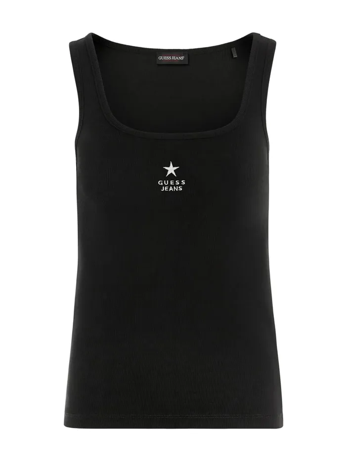 GUESS Tops Slim Embroidered Star Tank Black 8211 Women