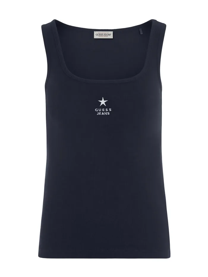 GUESS Tops Slim Embroidered Star Tank Black 8211 Women