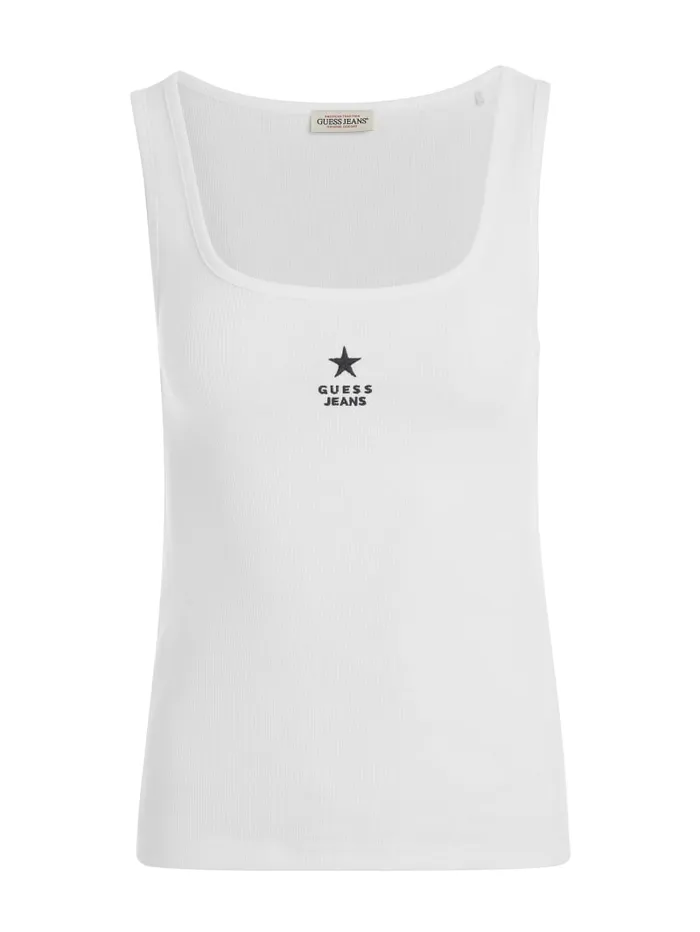 GUESS Tops Slim Embroidered Star Tank Black 8211 Women