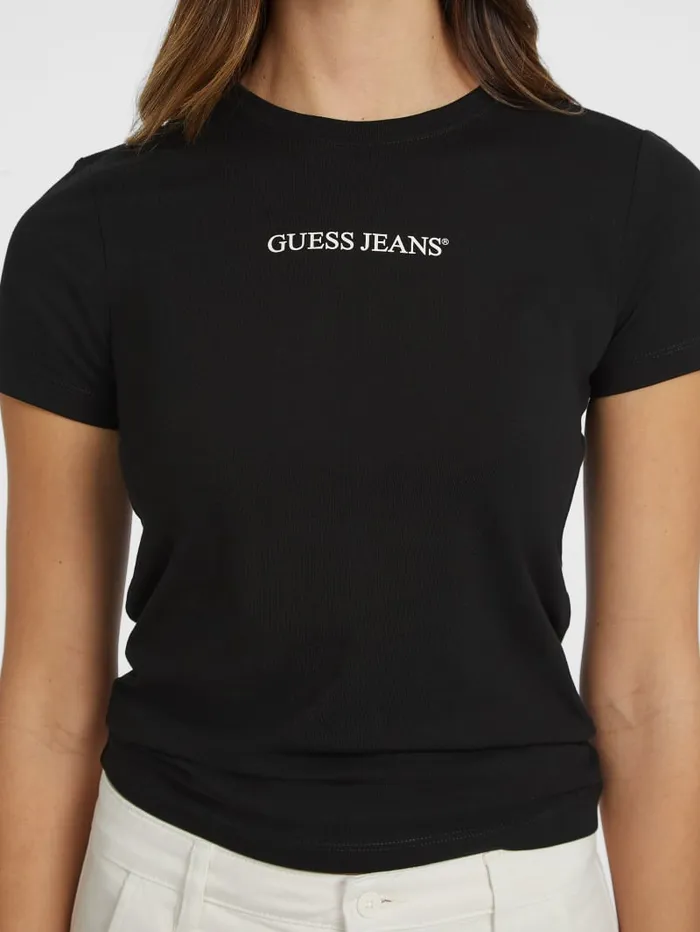 GUESS Tops Slim Logo Tee Black 8211 Women