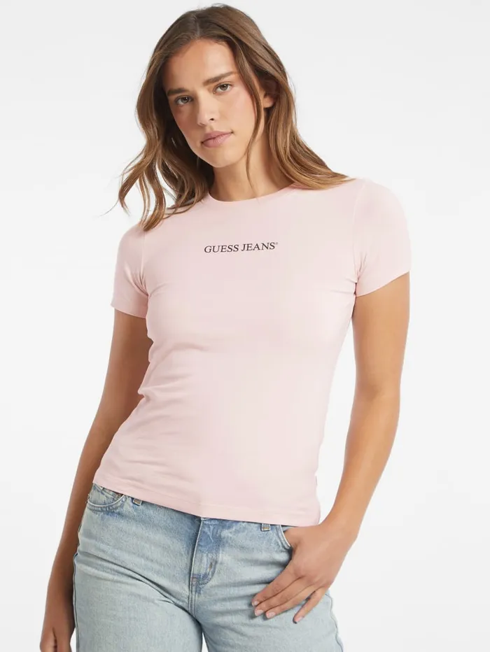 GUESS Tops Slim Logo Tee Black 8211 Women