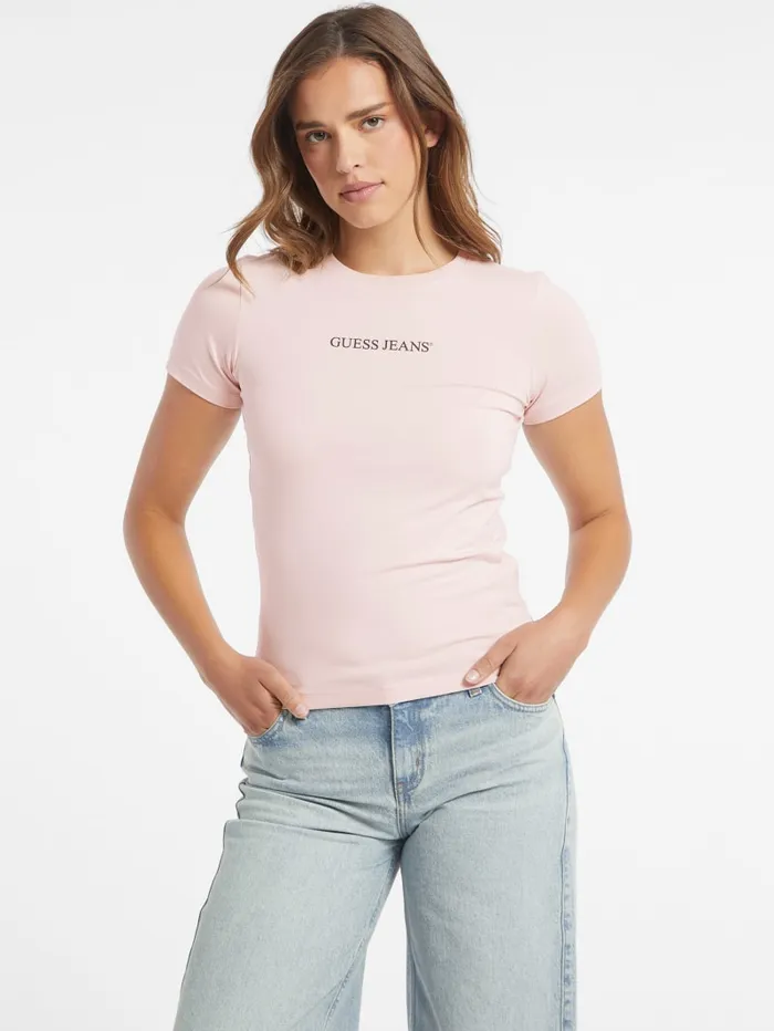GUESS Tops Slim Logo Tee Black 8211 Women