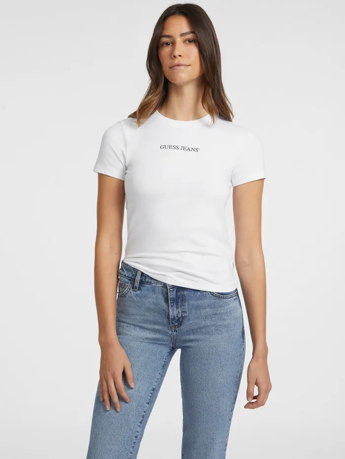 GUESS Tops Slim Logo Tee Black 8211 Women