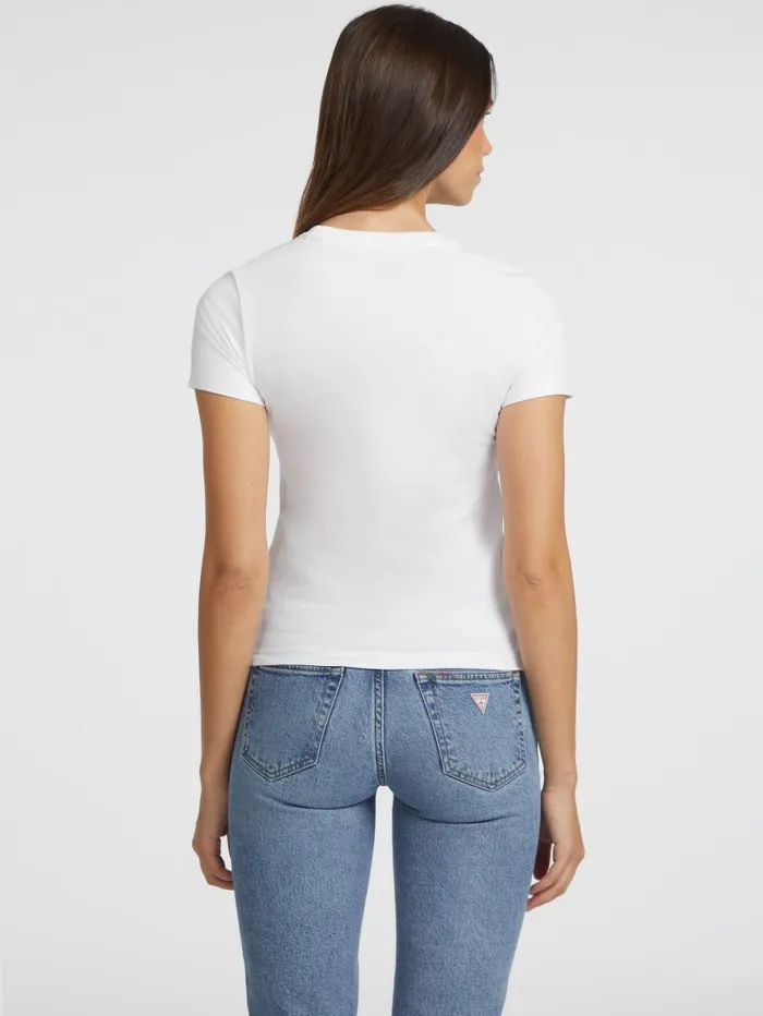 GUESS Tops Slim Logo Tee Black 8211 Women