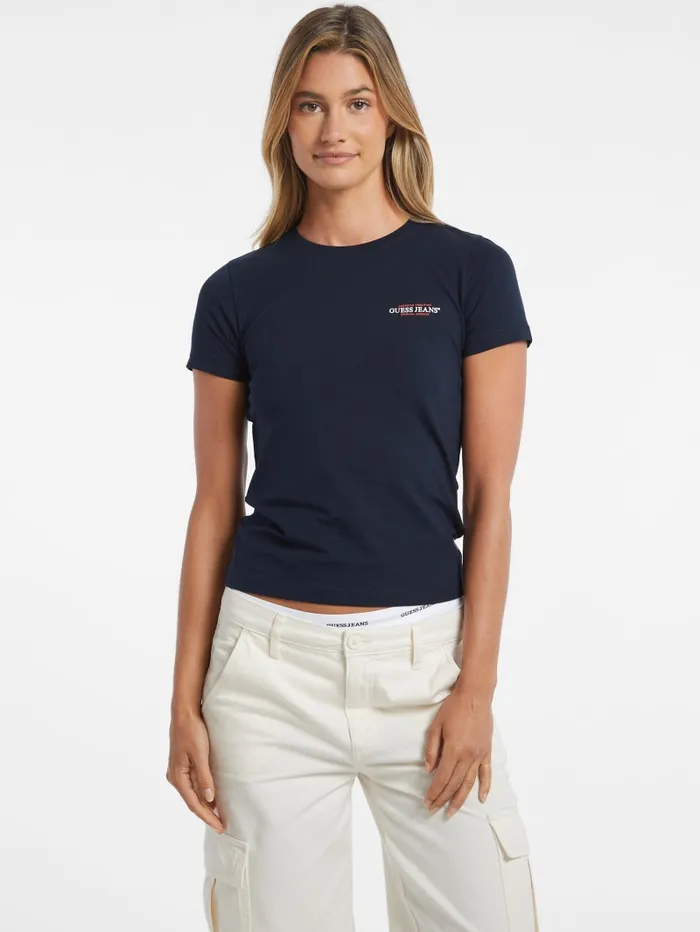 GUESS Tops Slim Mini American Tradition Tee Black 8211 Women