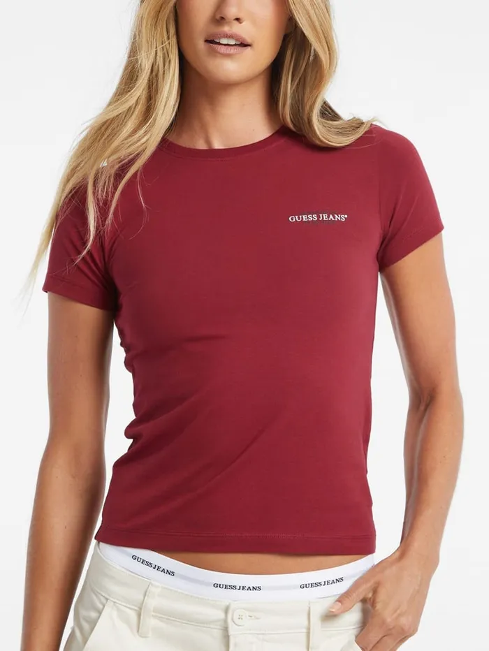 GUESS Tops Slim Mini American Tradition Tee Black 8211 Women