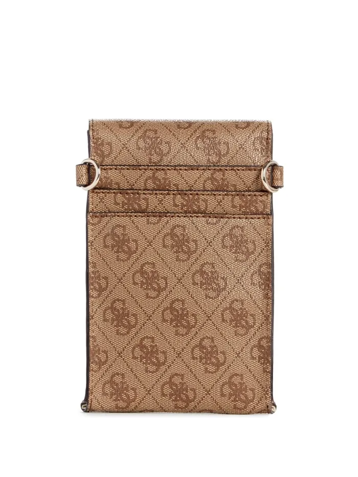 GUESS Travel and Tech Latona Quattro G Mini Phone Crossbody Brown 8211 Women