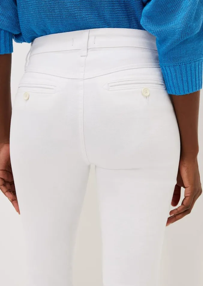 Hailee Topstitch Skinny Jeans Short White Women Phase Eight Trousers