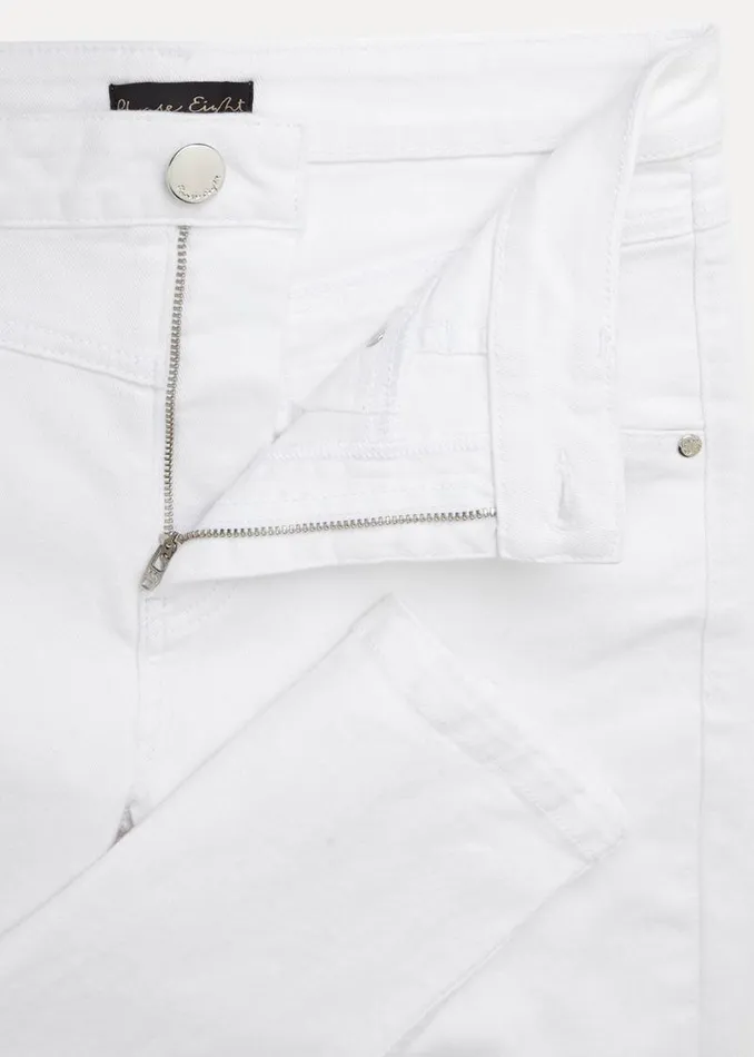 Hailee Topstitch Skinny Jeans Short White Women Phase Eight Trousers