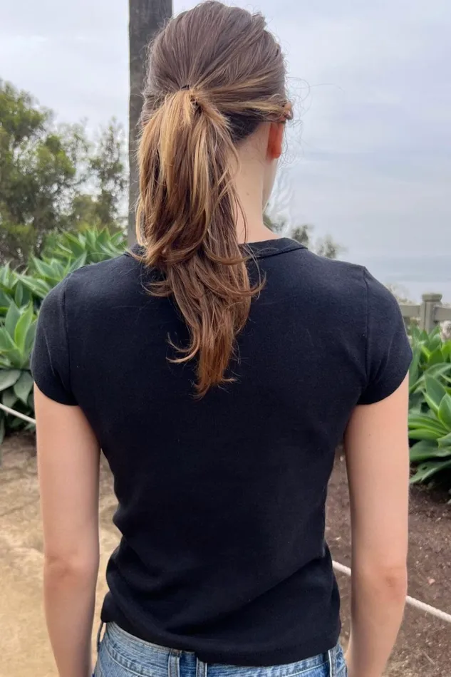 Hailie Austin Vintage Guitars Top Black Women Brandy Melville Tops