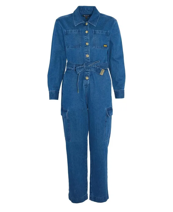 Hamilton Denim Jumpsuit Ecru Women Barbour Dresses and Skirts