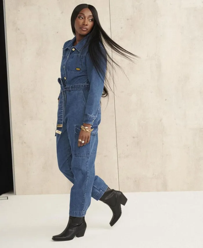 Hamilton Denim Jumpsuit Ecru Women Barbour Dresses and Skirts