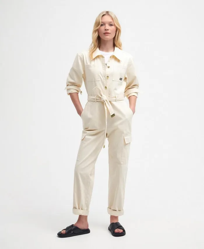 Hamilton Jumpsuit Ecru Women Barbour Dresses and Skirts
