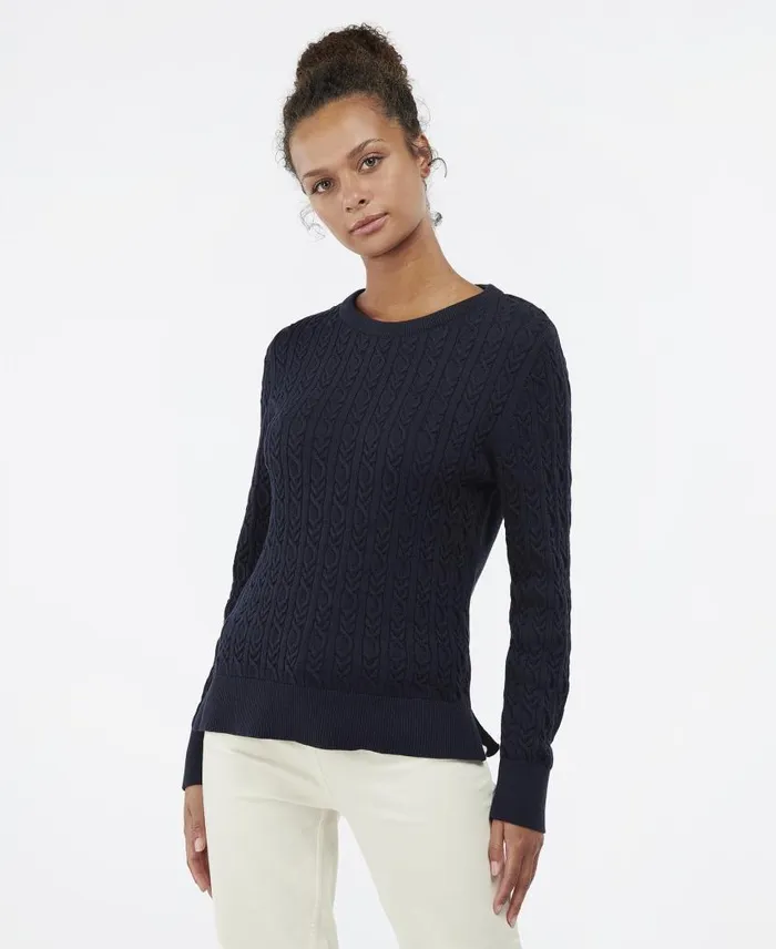 Hampton Knitted Jumper Off White Women Barbour Jumpers