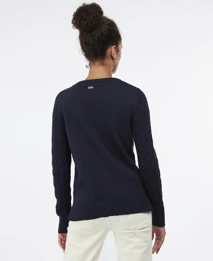 Hampton Knitted Jumper Off White Women Barbour Jumpers