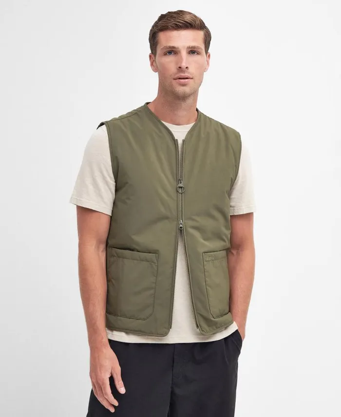 Harpen Padded Gilet Dark Denimberwick Men Barbour Gilets and Liners