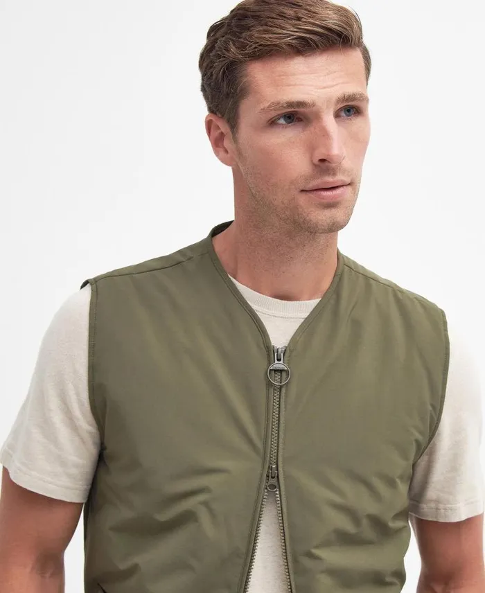 Harpen Padded Gilet Dark Denimberwick Men Barbour Gilets and Liners
