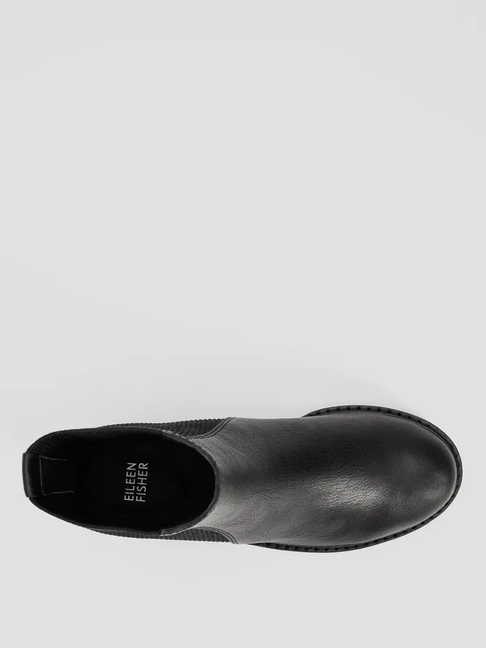 Haven Leather Bootie Black Women Eileen Fisher Shoes