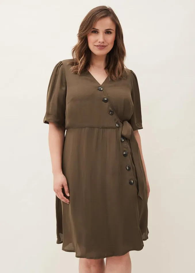 Henley Tie Dress Khaki Women Phase Eight Dresses