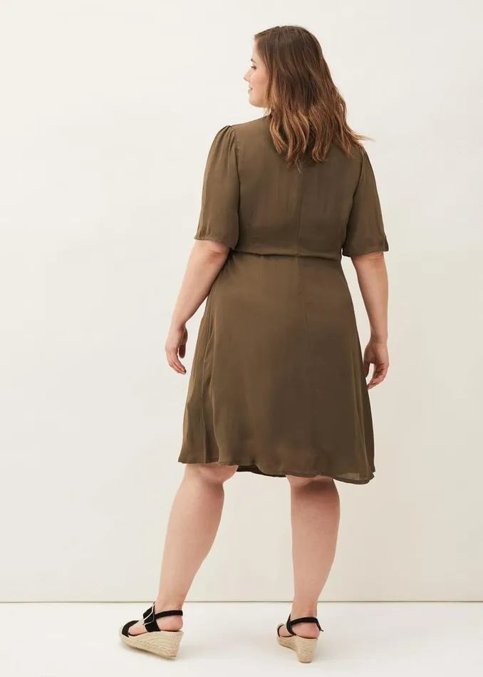 Henley Tie Dress Khaki Women Phase Eight Dresses