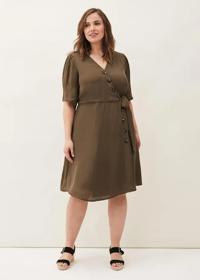 Henley Tie Dress Khaki Women Phase Eight Dresses