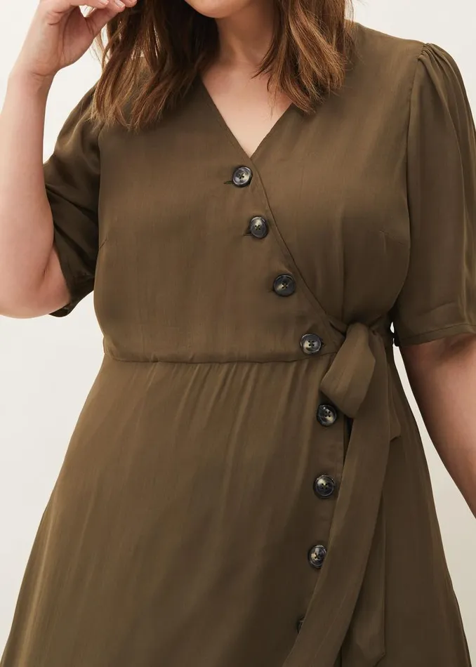 Henley Tie Dress Khaki Women Phase Eight Dresses