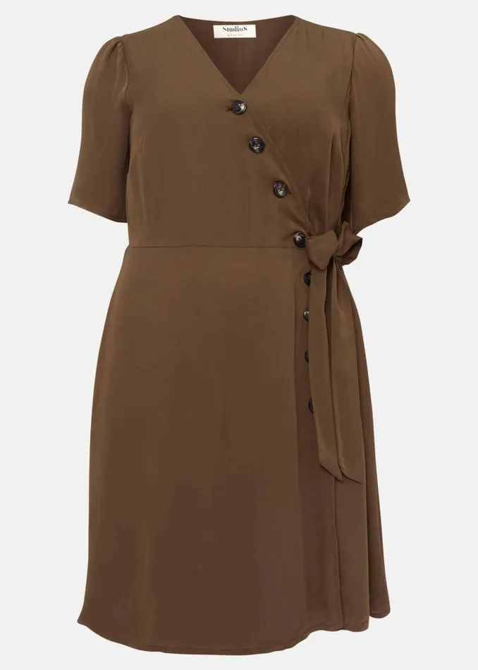 Henley Tie Dress Khaki Women Phase Eight Dresses