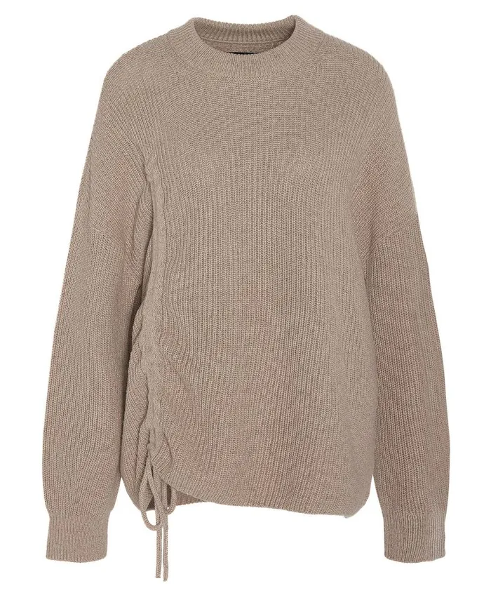 Henlow Crew Neck Jumper Oat Women Barbour Jumpers