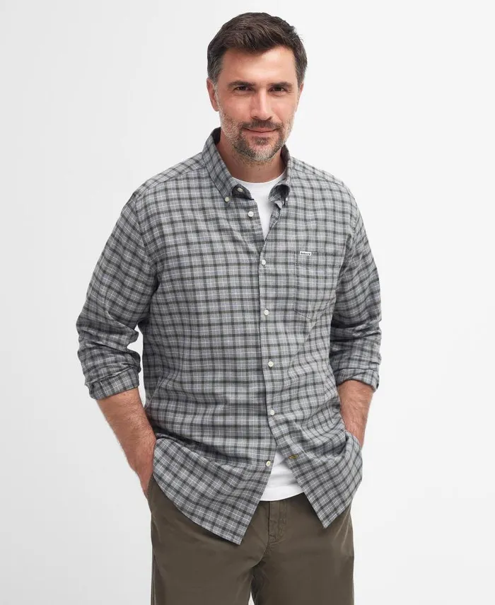 Howard Tailored LongSleeved Shirt Classic Navy Men Barbour Shirts