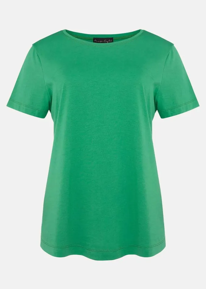 Huntly Stitch Detail TShirt Emerald Women Phase Eight Tops and TShirts