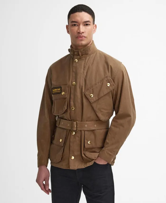 International Original Waxed Jacket Navy Men Barbour Waxed Jackets