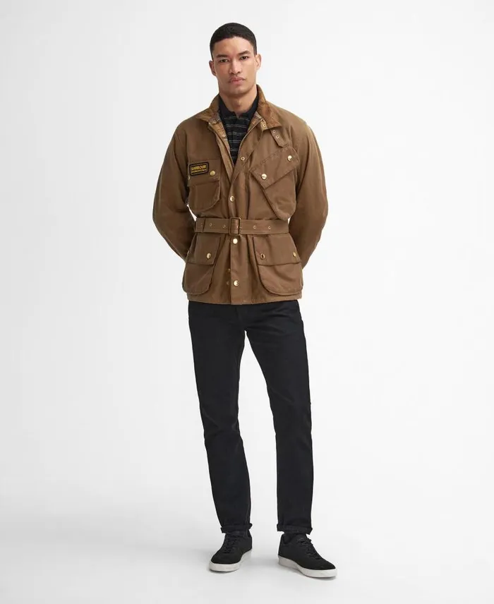 International Original Waxed Jacket Navy Men Barbour Waxed Jackets