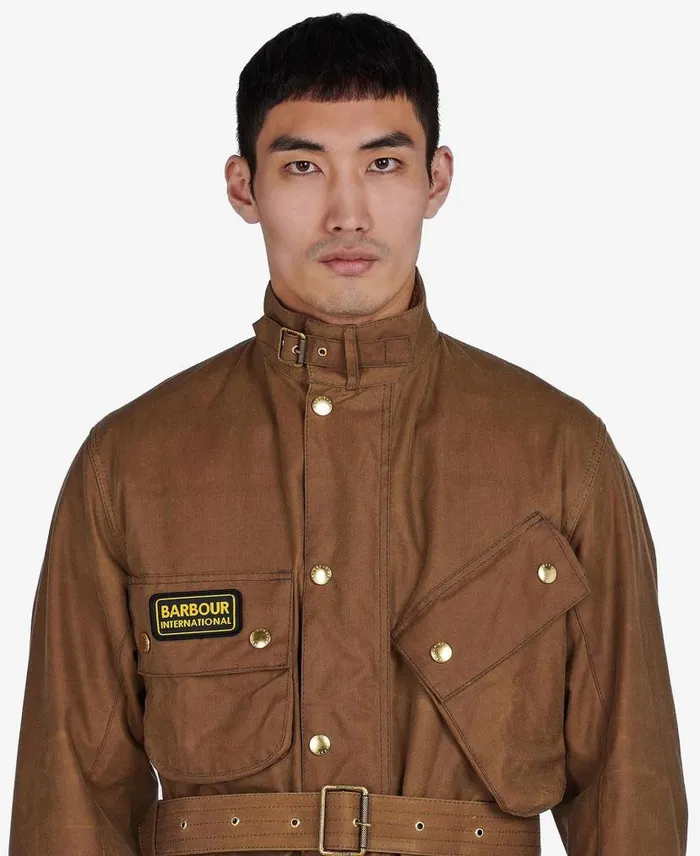 International Original Waxed Jacket Navy Men Barbour Waxed Jackets