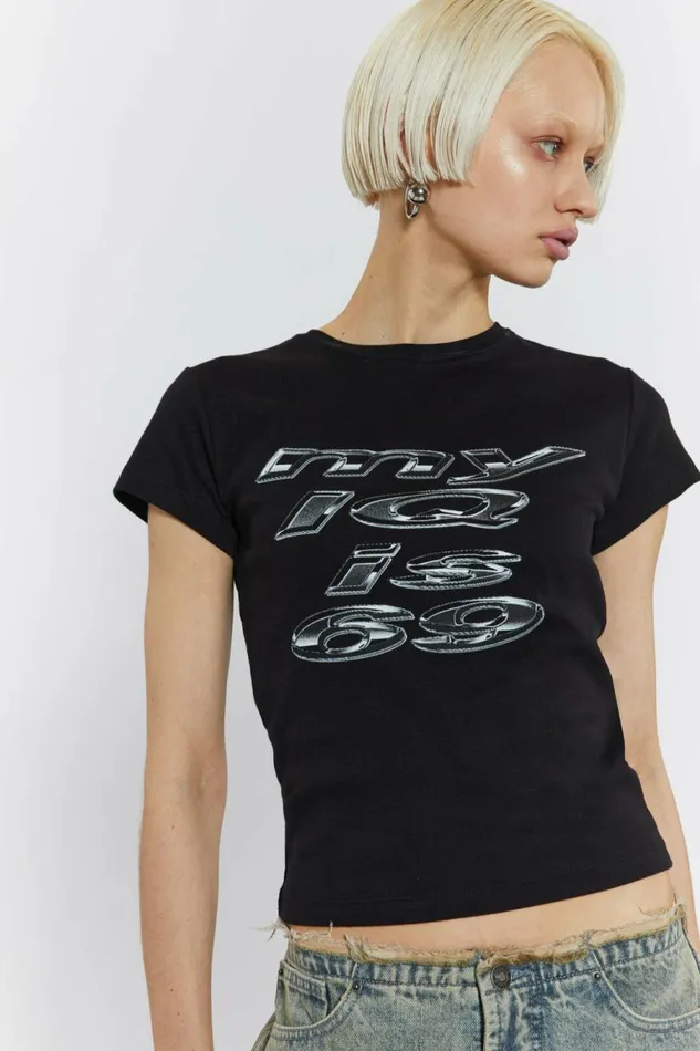 IQ 69 Tee Black Women Jaded London TShirts IQ 69 Tee Black Women Jaded London TShirts